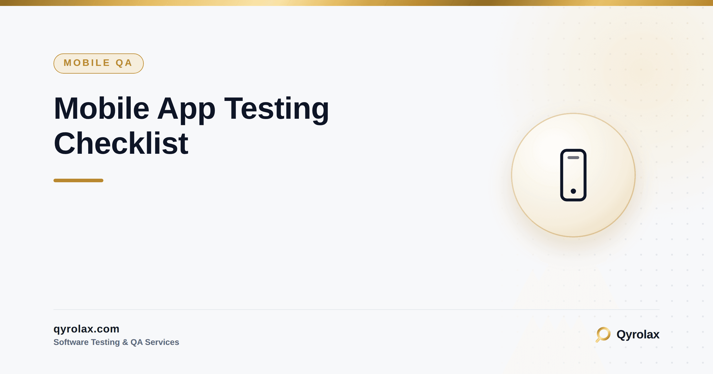 Mobile app testing checklist covering iOS and Android device coverage