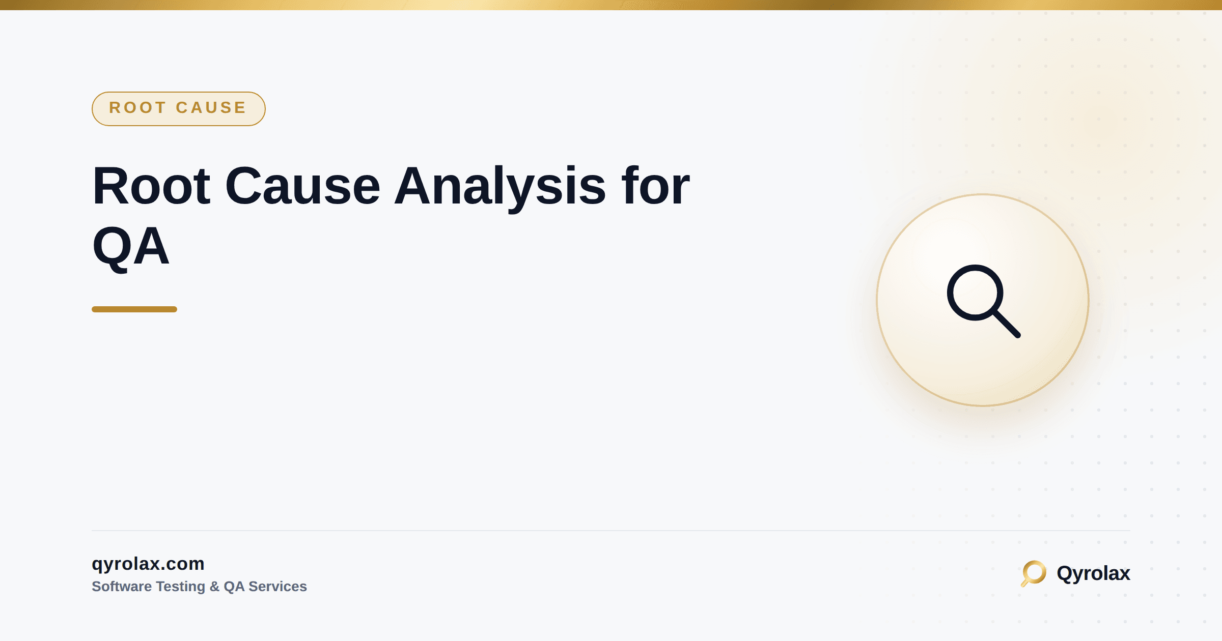 Five whys root cause analysis diagram tracing a bug back to a process gap