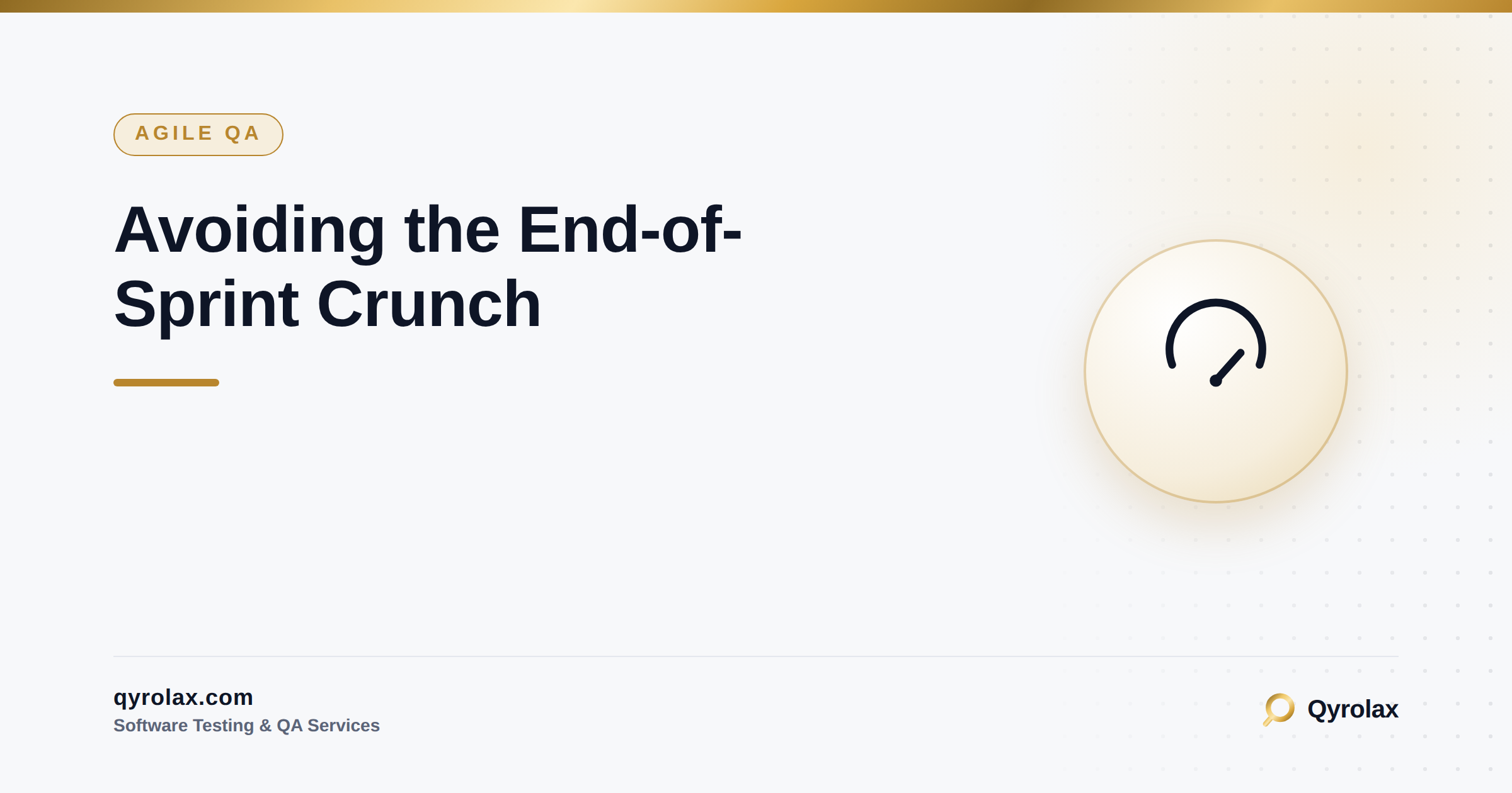 Avoiding The Testing Crunch