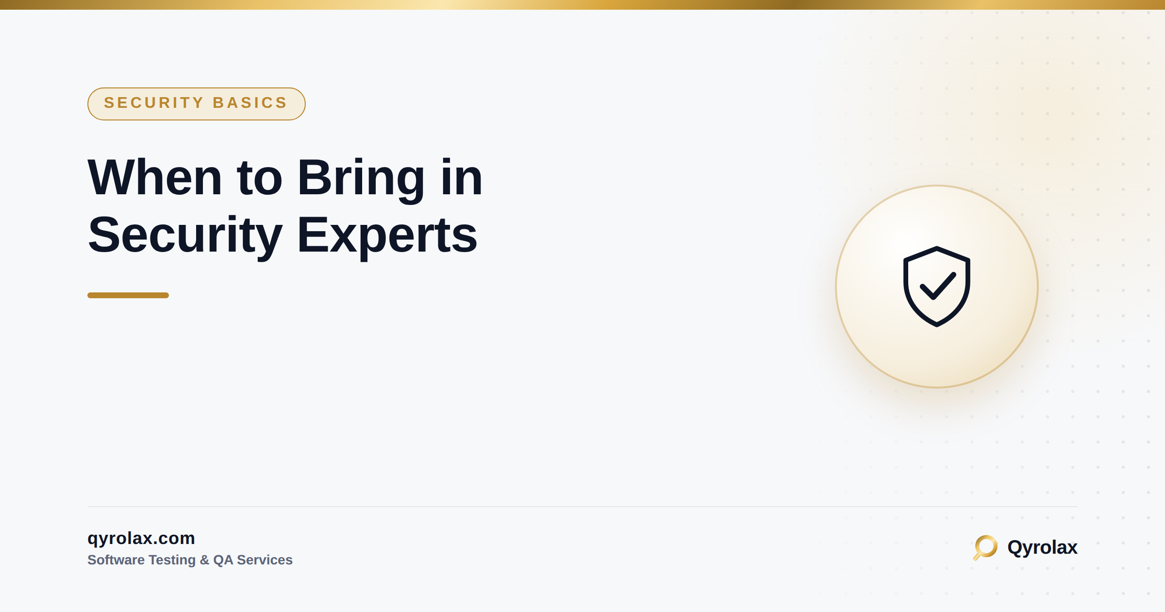 When To Bring In Experts